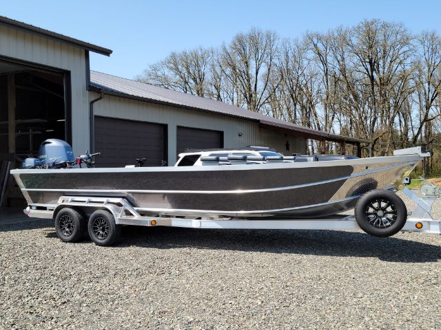 Mikes boat for his guided fishing charters